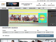 Tablet Screenshot of lewischevroletofdodgecity.com